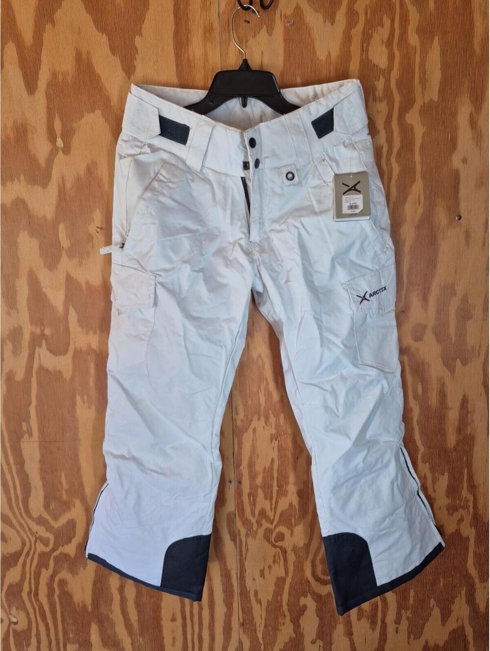 Arctix Women's Snow Long Pants Ski Sports Insulated Cargo Winter White Small